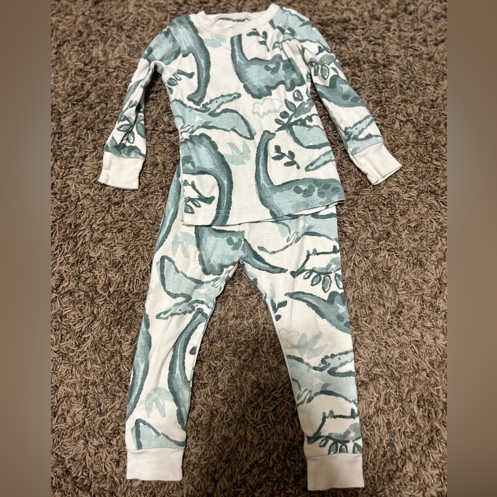 Kids Pajama Set in Blue and White